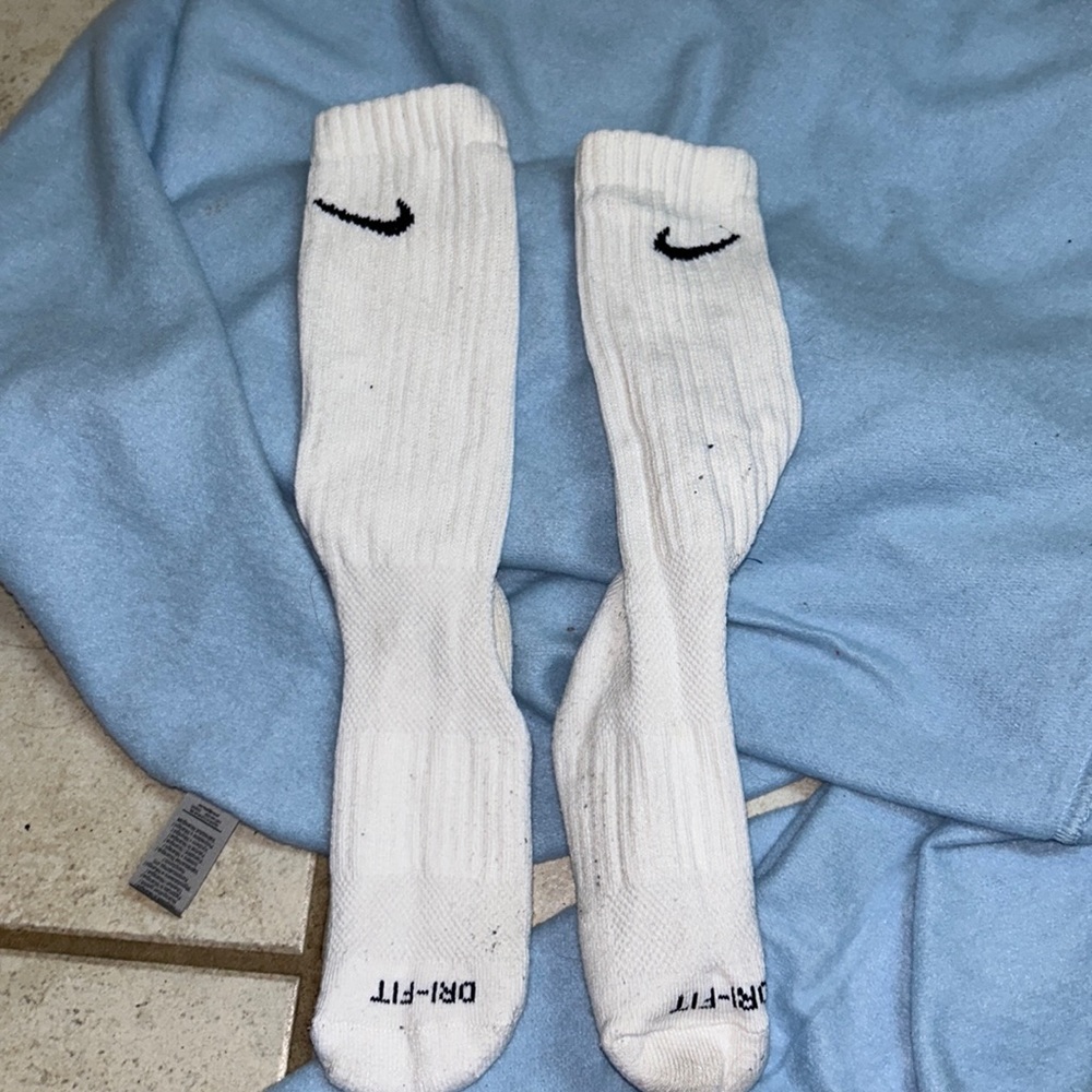 vintage white nike athletic socks dri-fit